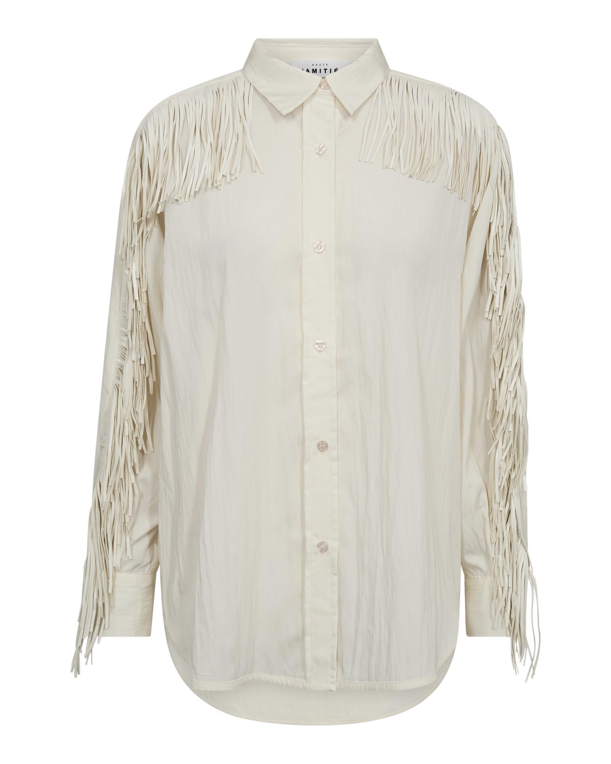 Haute L'amitié Fringe Blouse Off-White Blouses