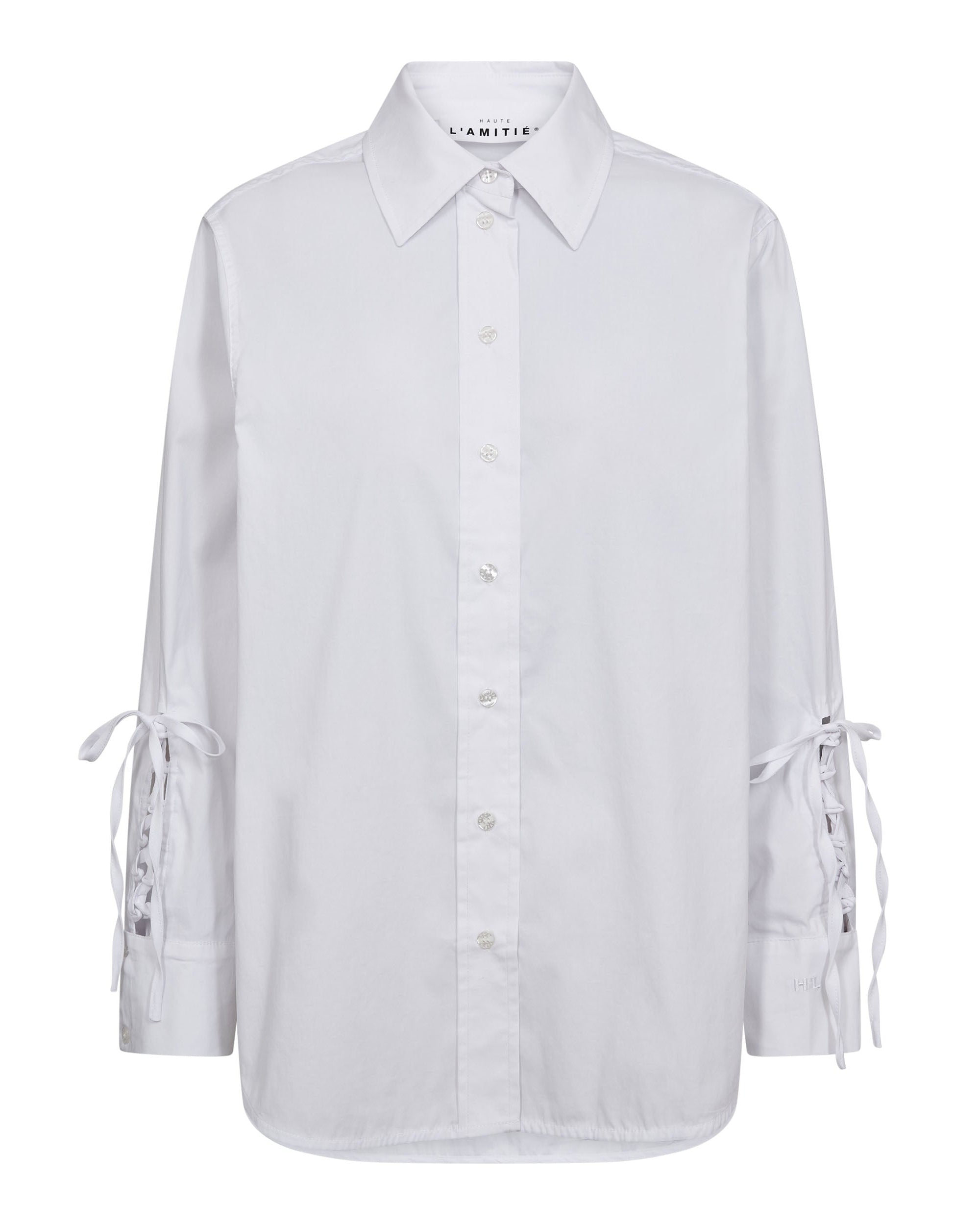 Haute L'amitié Alvina Pure Tie Shirt White Blouses