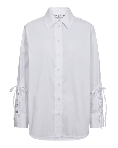 Haute L'amitié Alvina Pure Tie Shirt White Blouses