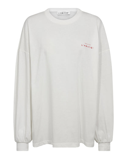 Haute L'amitié Studio LS Print T-shirt Creme T-shirt