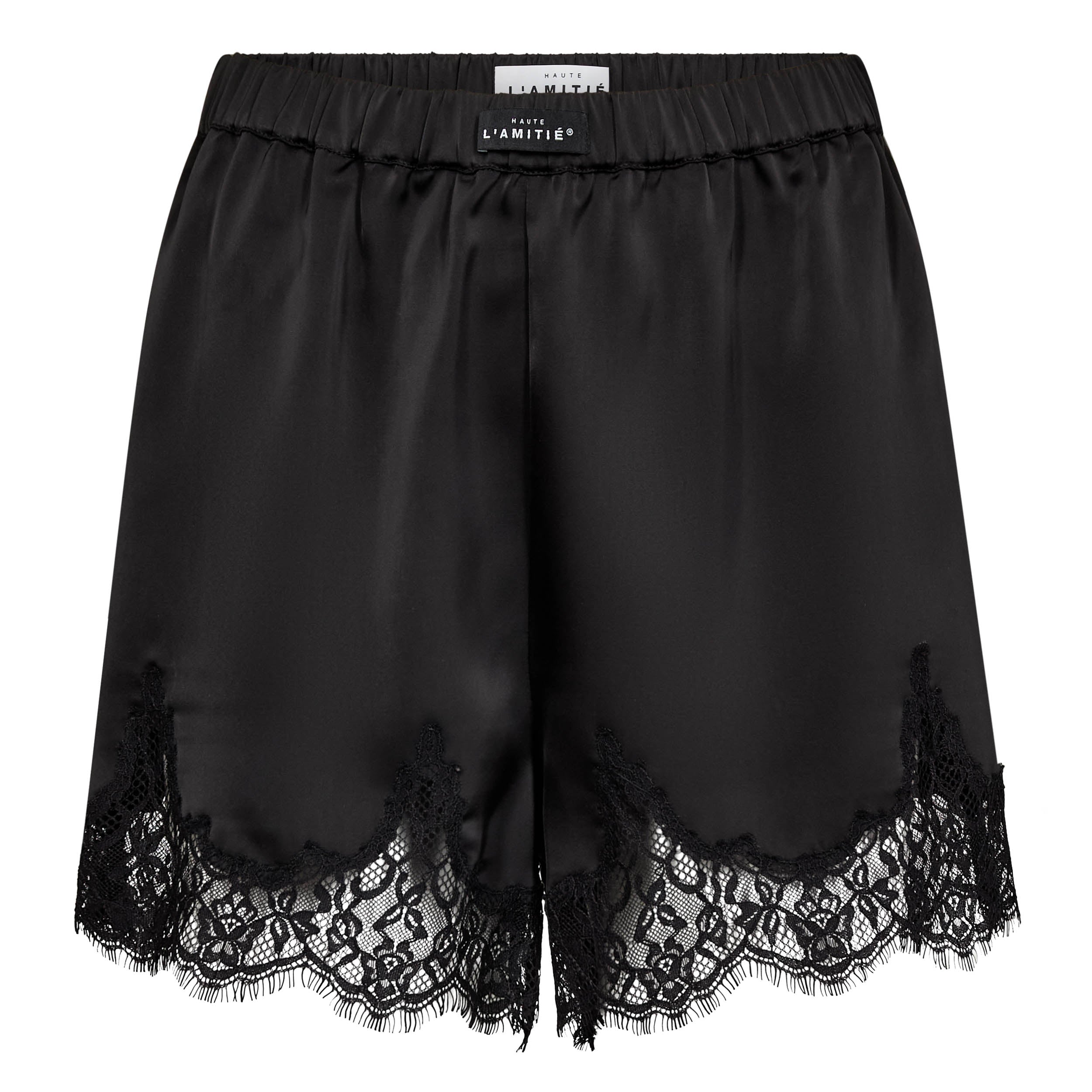 Haute L'amitié Vivian Lingerie Shorts Black Broeken