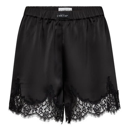 Haute L'amitié Vivian Lingerie Shorts Black Broeken
