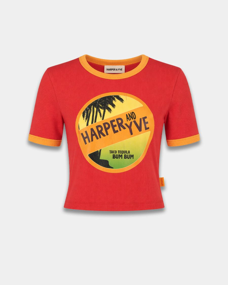 Harper & Yve Taco Tequila T-shirt Poppy Red
