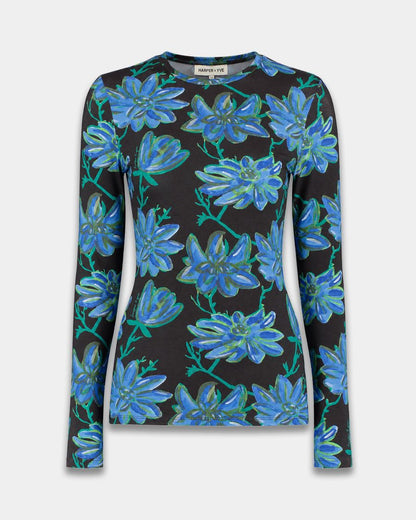 Harper & Yve June Longsleeve Blue Flower