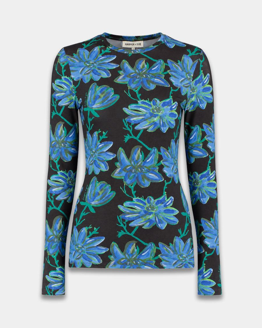Harper & Yve June Longsleeve Blue Flower