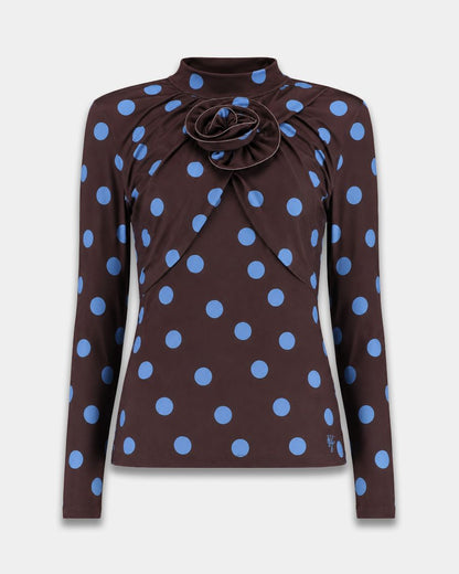 Harper & Yve Jose Top Blue Polka Dot