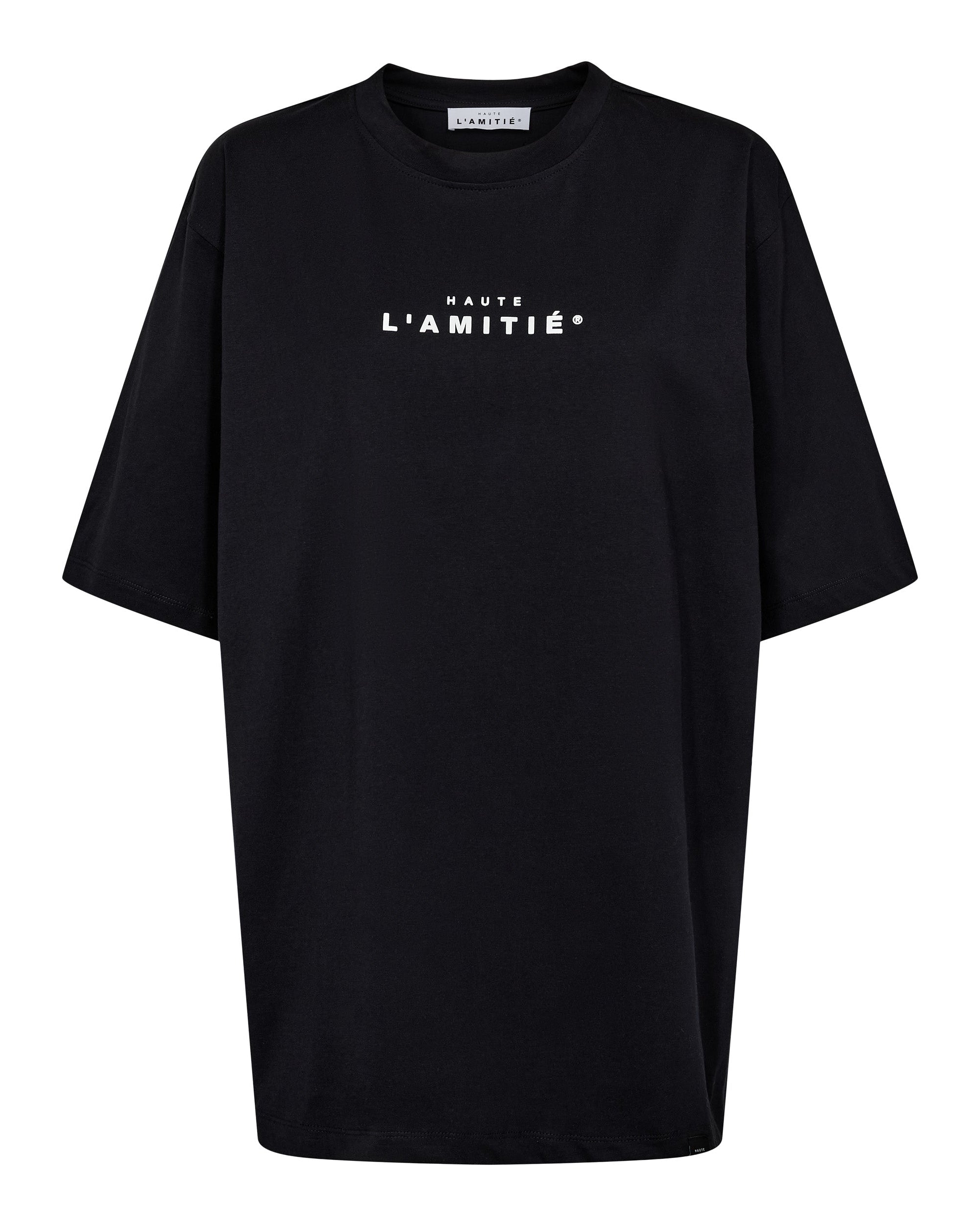 Haute L'amitié Crew Rub Print T-Shirt Black