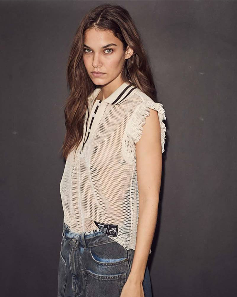Haute L'amitié Polo Net Frill T-shirts