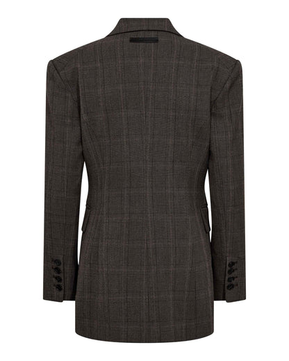 Haute L'amitié Waist Fit Check Blazer