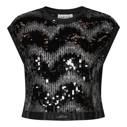 Haute L’amitié Mirror Sequin Crop Top HL10957