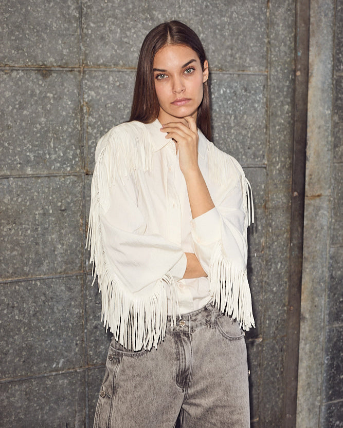 Haute L'amitié Fringe Blouse Blouses