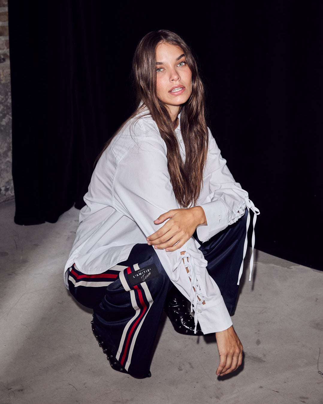 Haute L'amitié Alvina Pure Tie Shirt Blouses