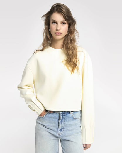 Homage to Denim Top With Cuff Details Tops