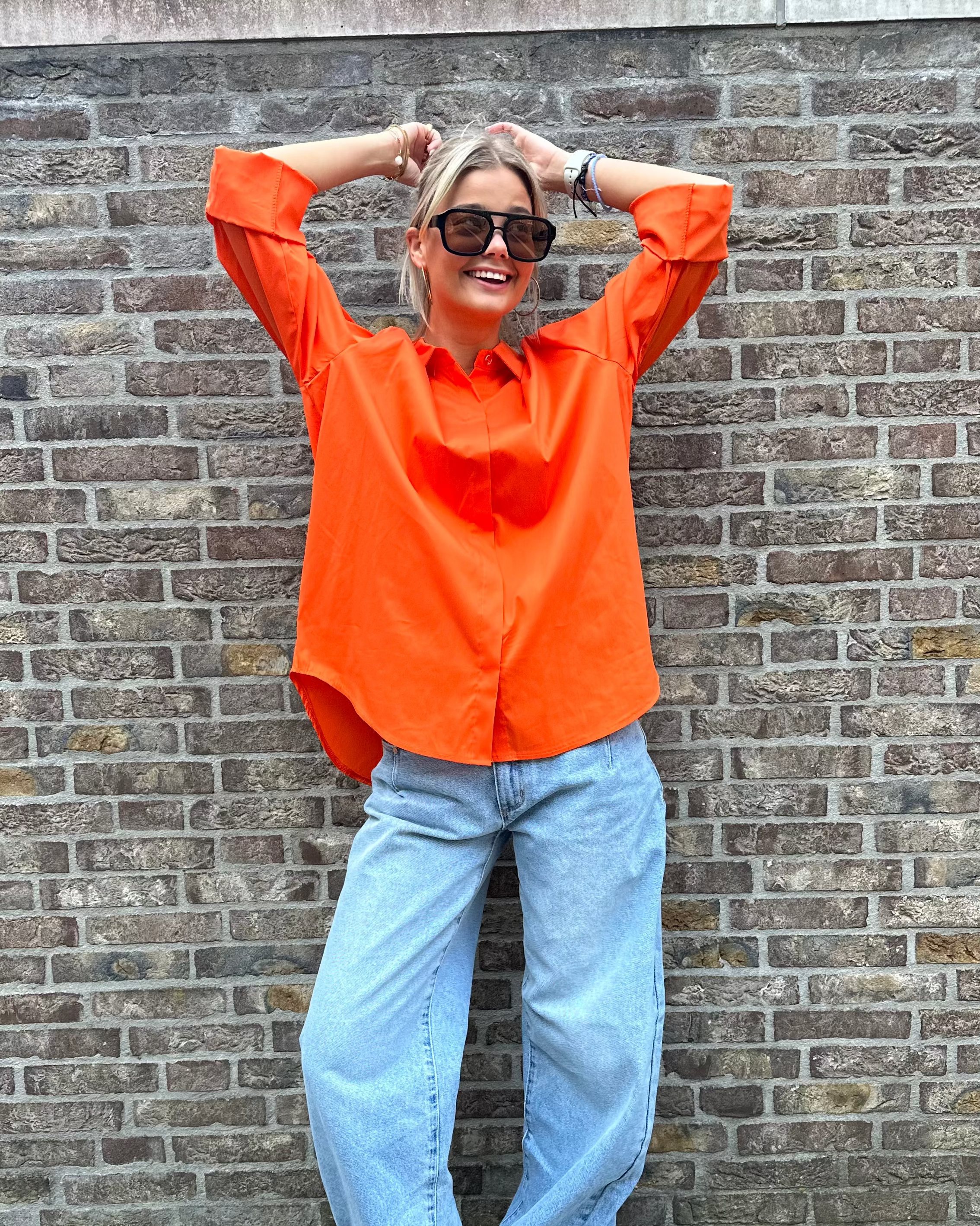 Hej Julie Collection Blouse Oranje Blouses