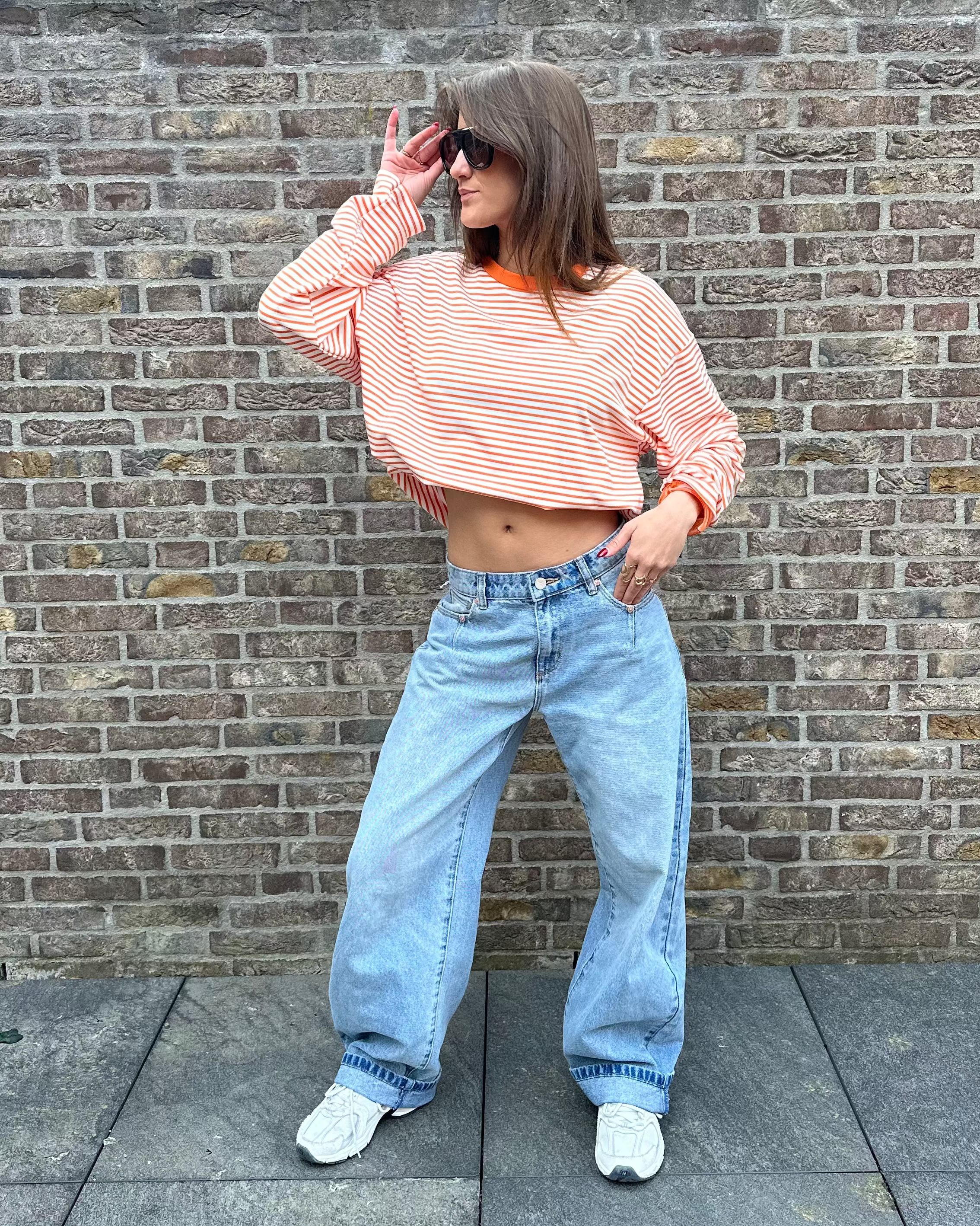 Hej Julie Collection T-shirt Stripe Oranje T-shirt