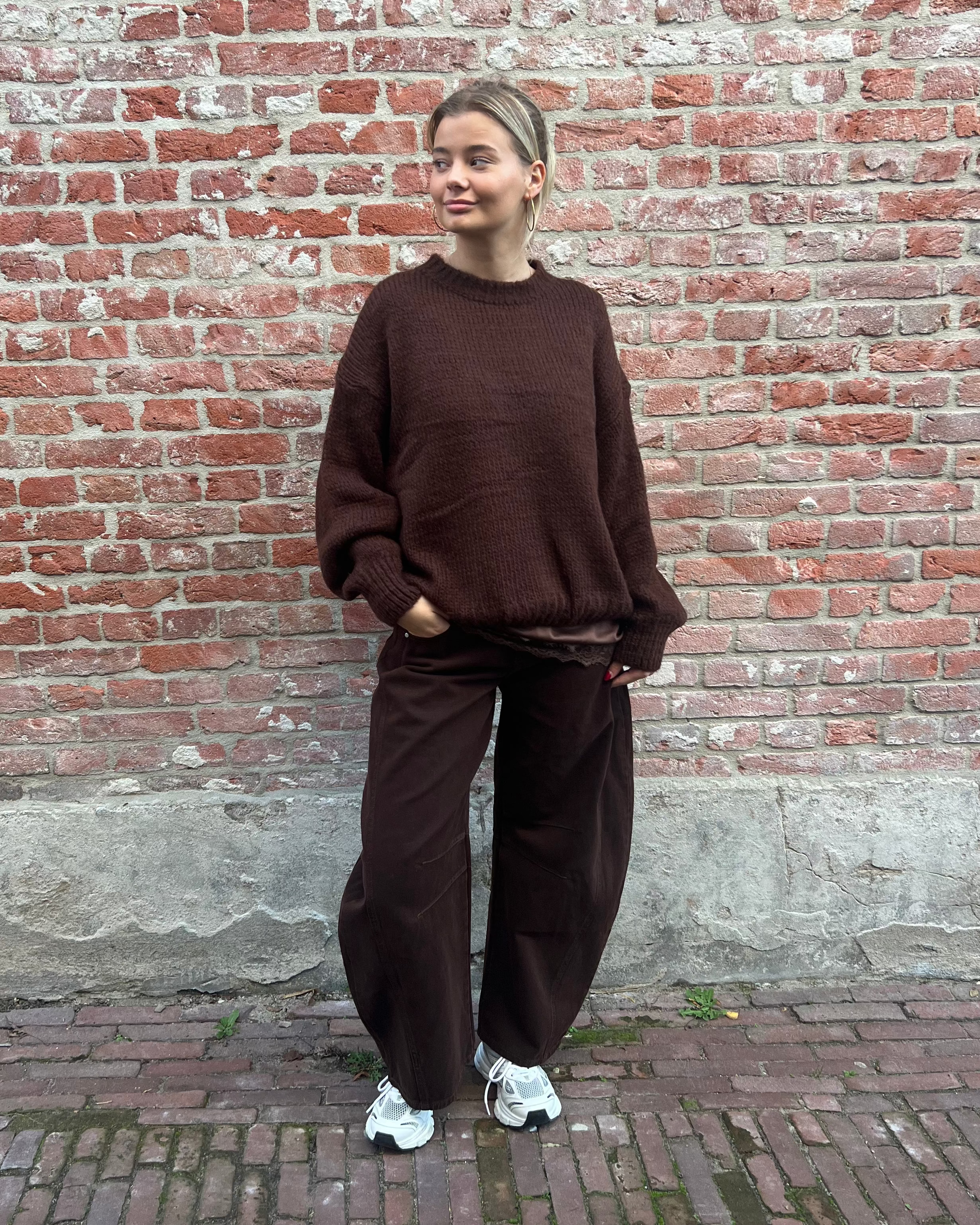 Hej Julie Collection Brown Barrel Jeans Jeans