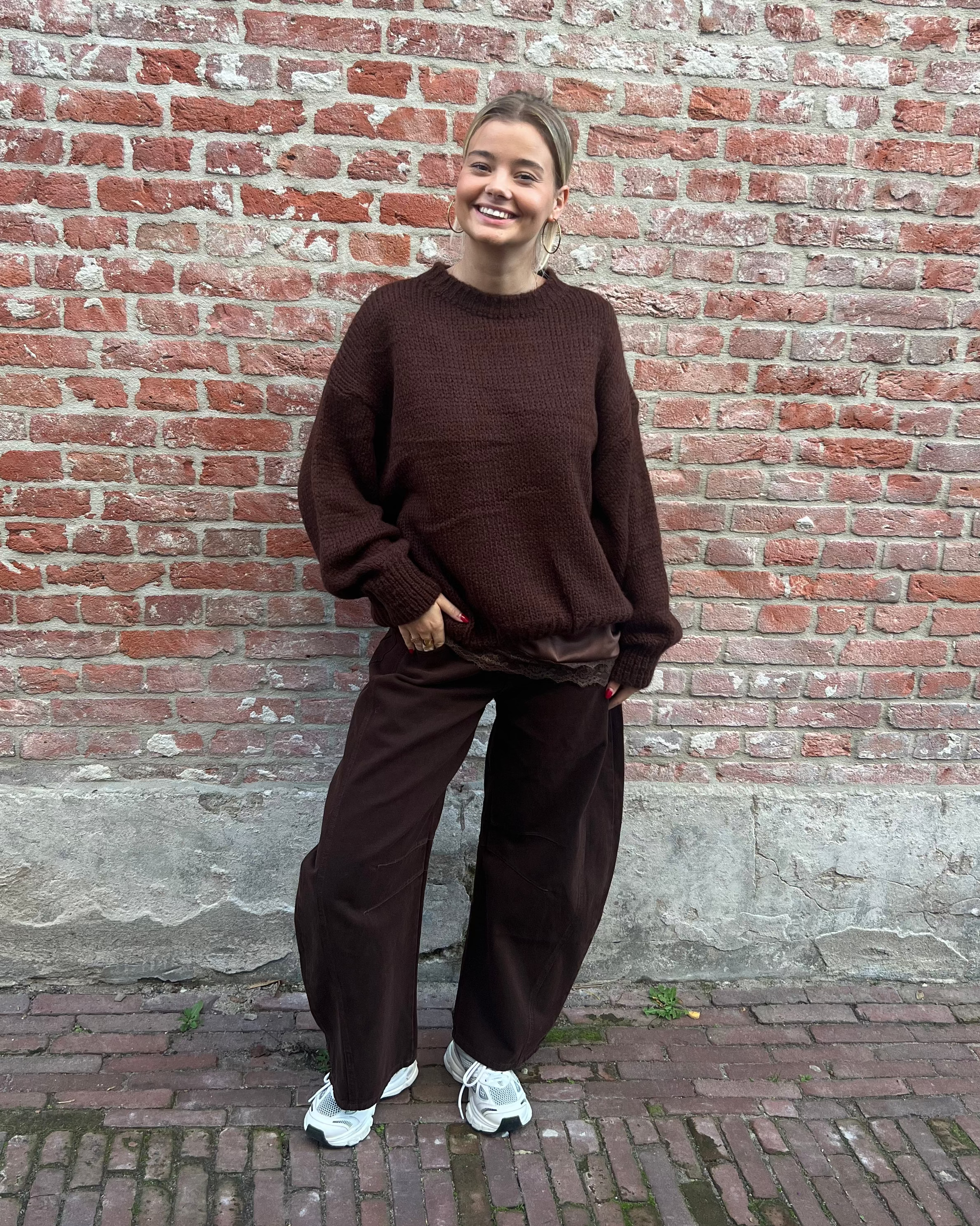 Hej Julie Collection Brown Barrel Jeans Jeans