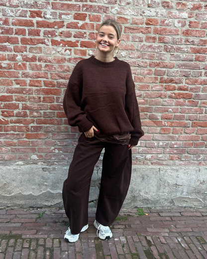 Hej Julie Collection Brown Barrel Jeans Jeans