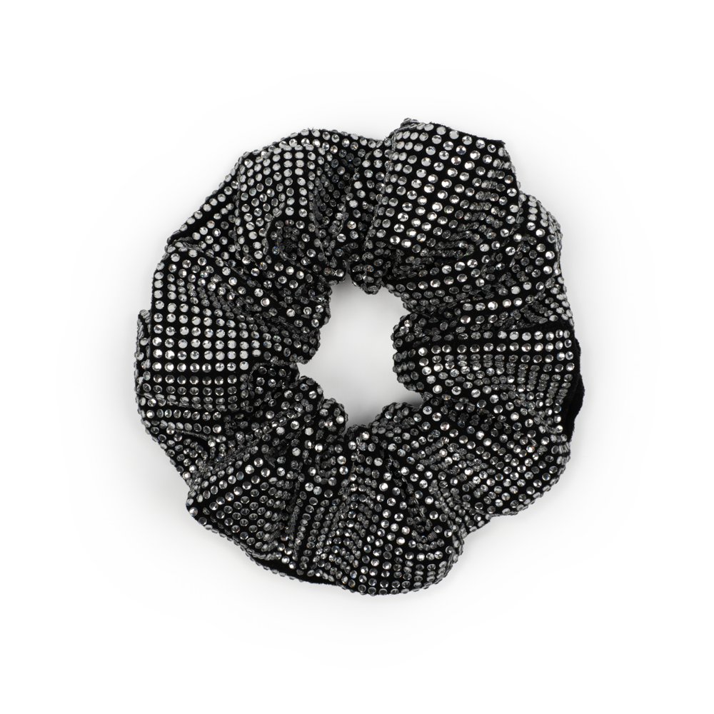 SUI AVA Kelly Crystal Scrunchie Black Diamond Accessoires