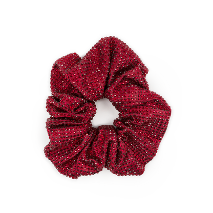 SUI AVA Kelly Crystal Scrunchie Bordeaux Accessoires