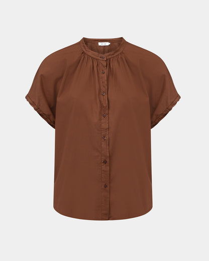 Knit-Ted Lotus Blouse Mid Brown