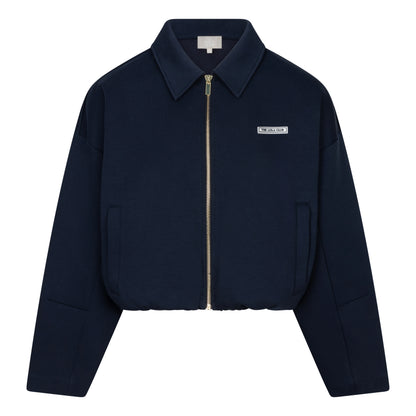 The Lola Club Millie Zip Through Navy Blazers & Jasjes