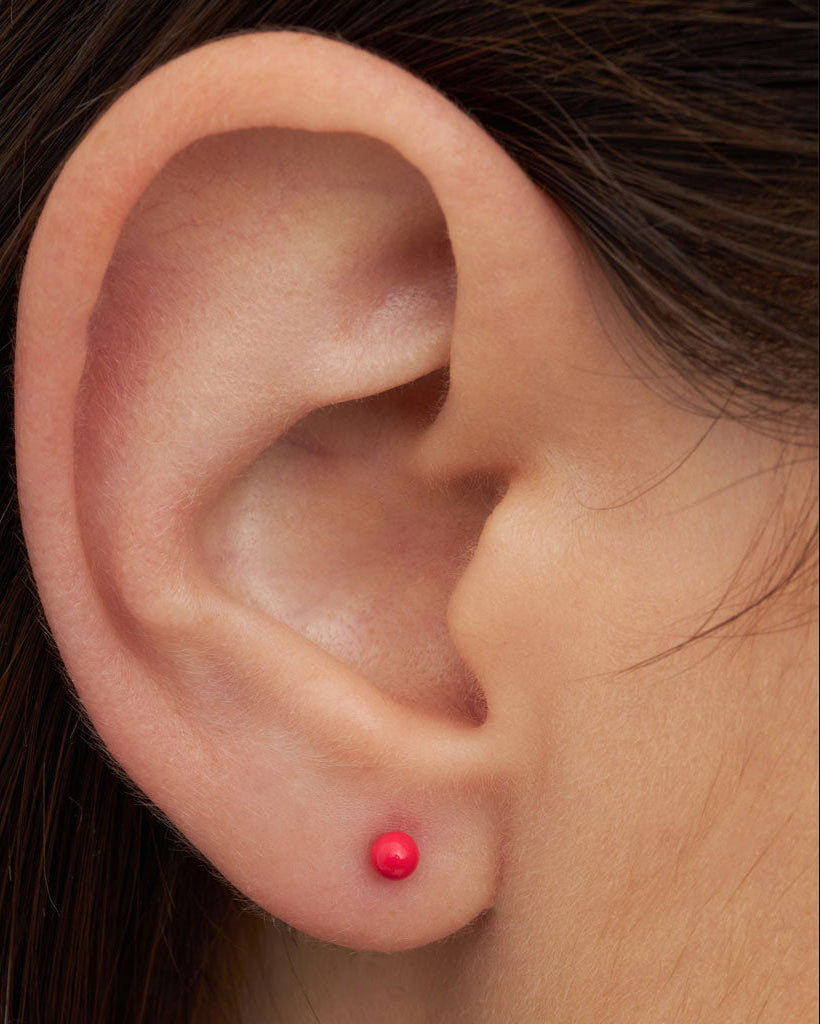 LuLu Copenhagen Color Ball Oorbel (1 stuk) Hot Coral One Size Accessoires