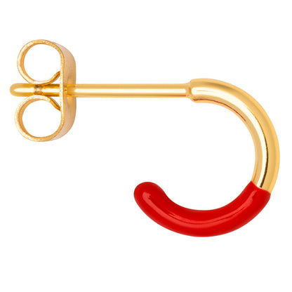 LuLu Copenhagen Color Hoop Half Dip 1 pcs gold plated Sieraden