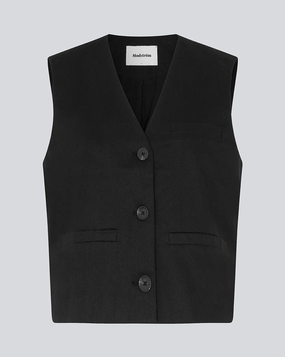 Modström Park Gilet Black Tops