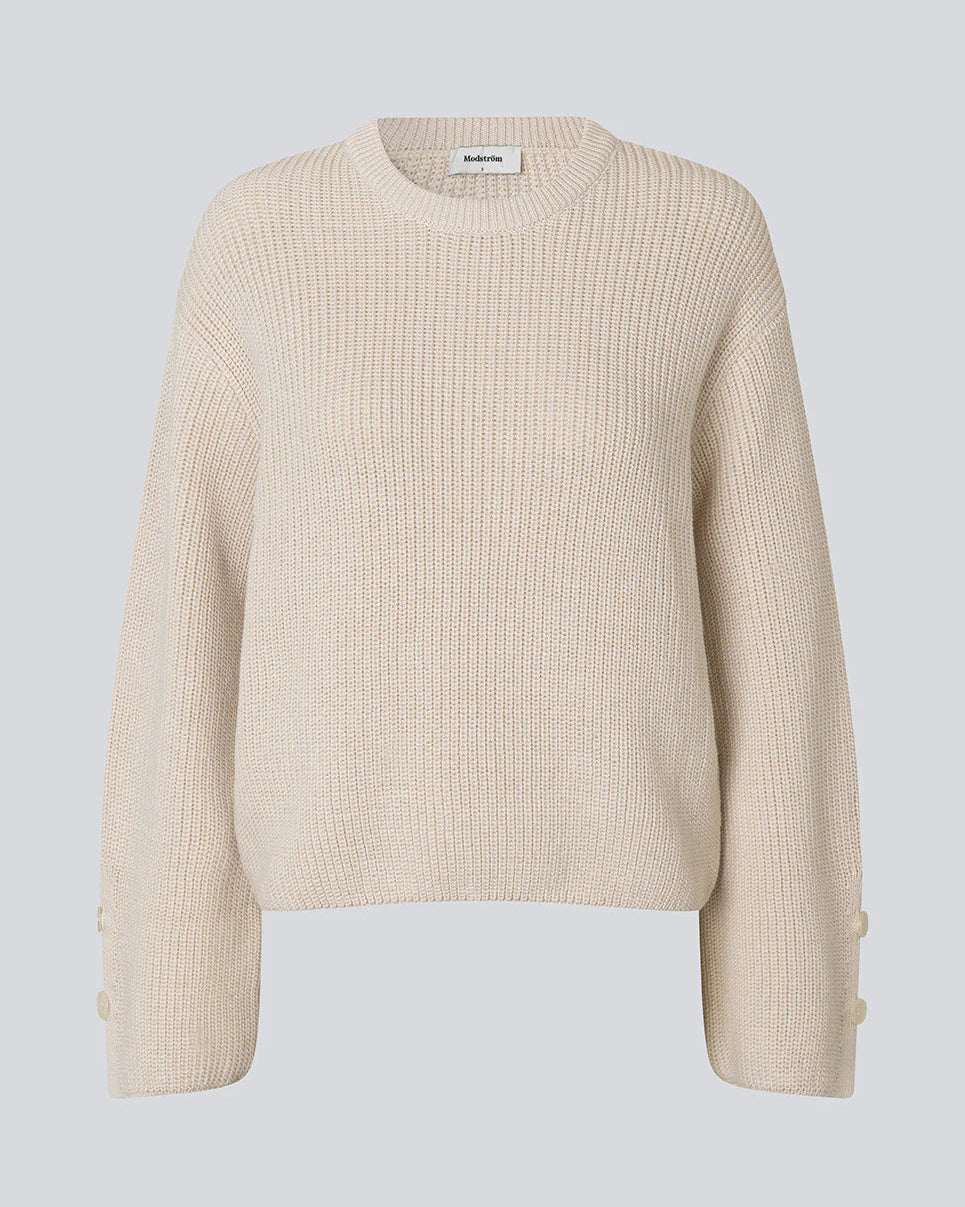Modström Rose o-neck Sweater Vanilla Cream Truien & Vesten