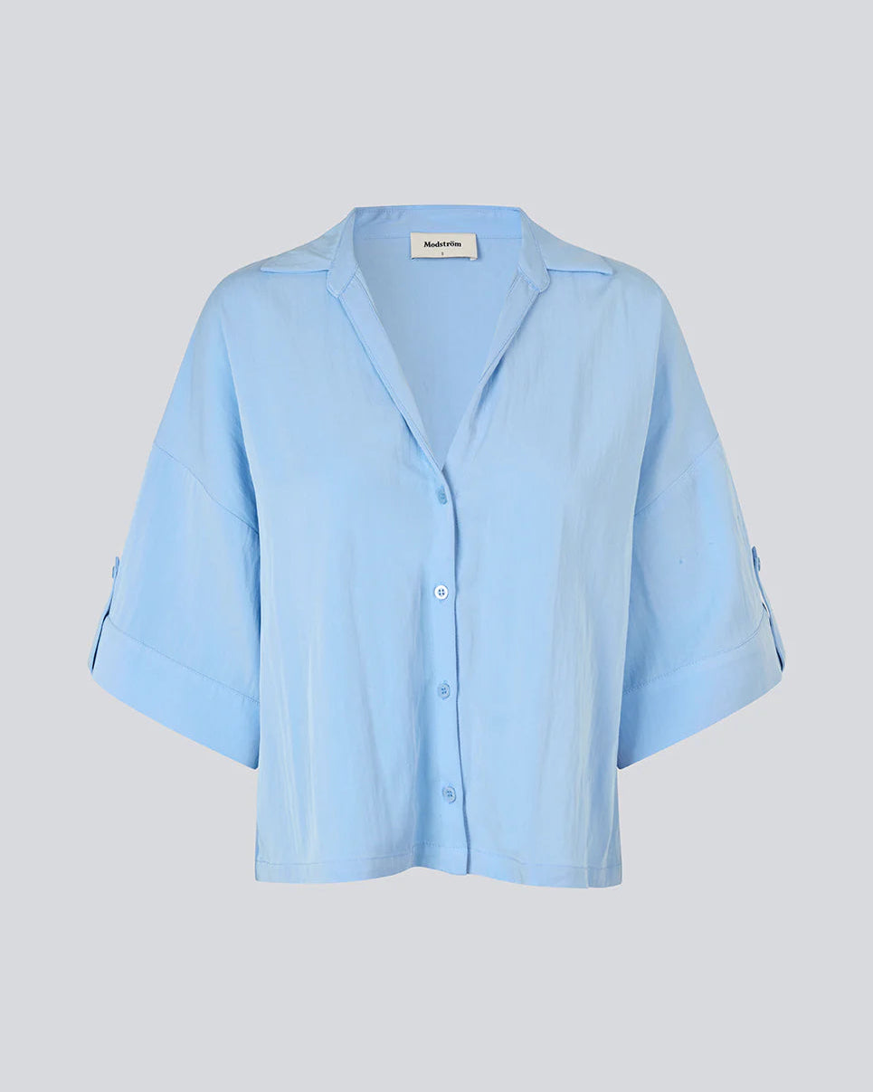 Modström Uddin Blouse Powder Blue Blouses