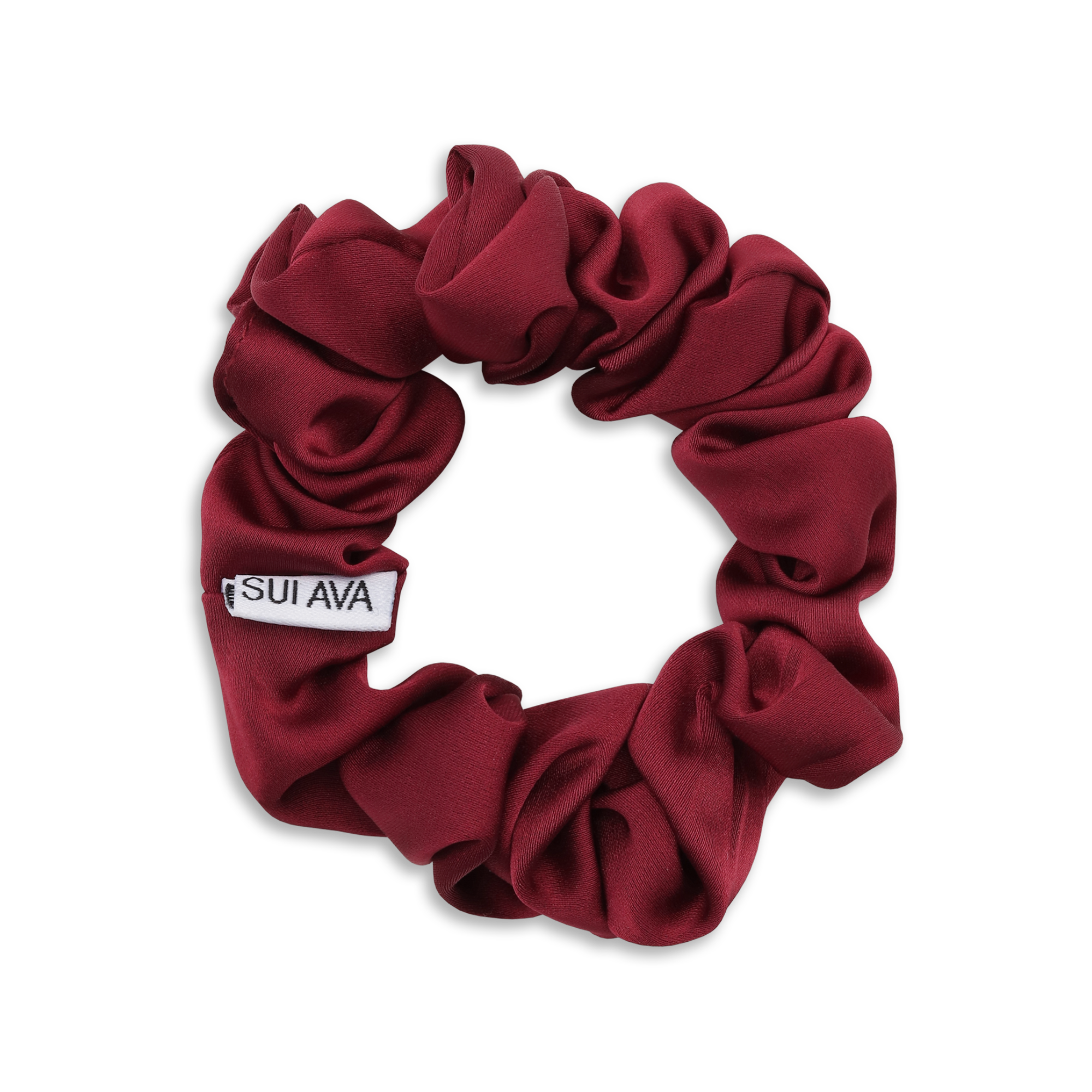 SUI AVA Ruched Ribbon Scrunchie French Wine Accessoires