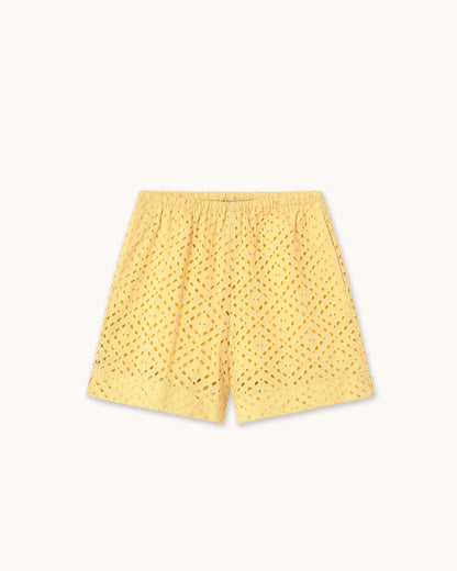The Tiny Big Sister Elastic Waist Shorts Mellow Yellow