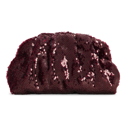 SUI AVA Sequin Clutch Burgundy
