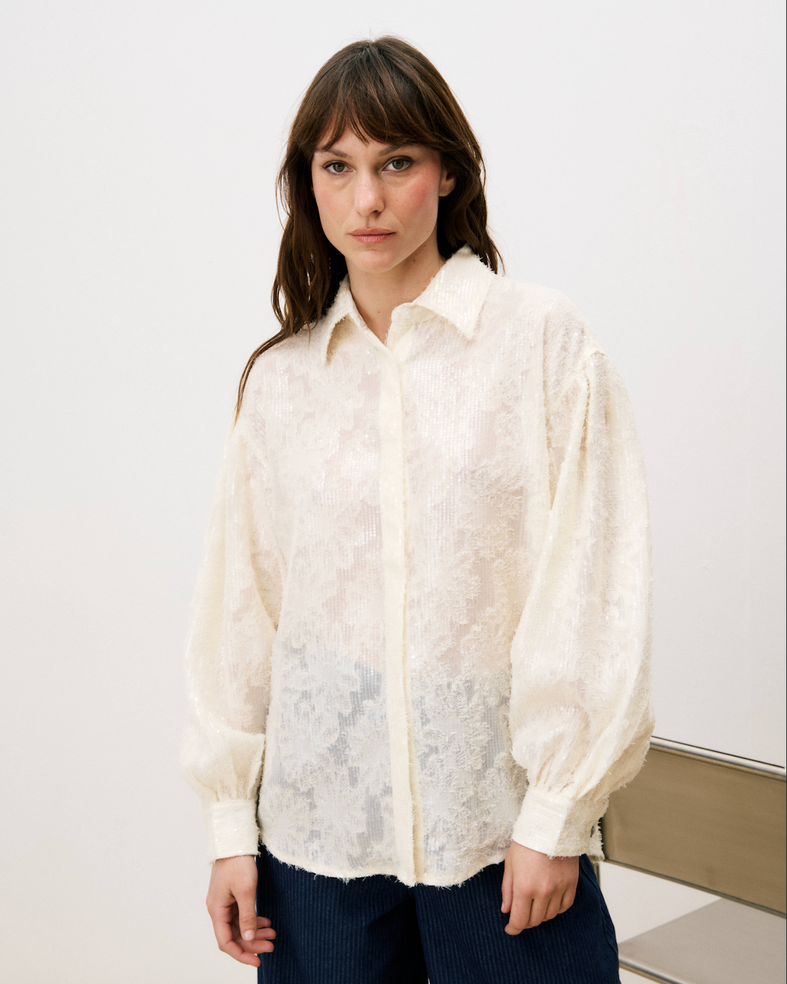 FRNCH Candi Blouse Creme Blouses