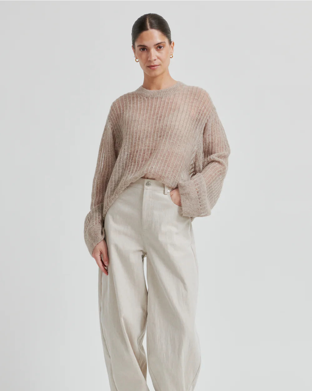 Second Female Georgina Knit O-Neck Truien & Vesten