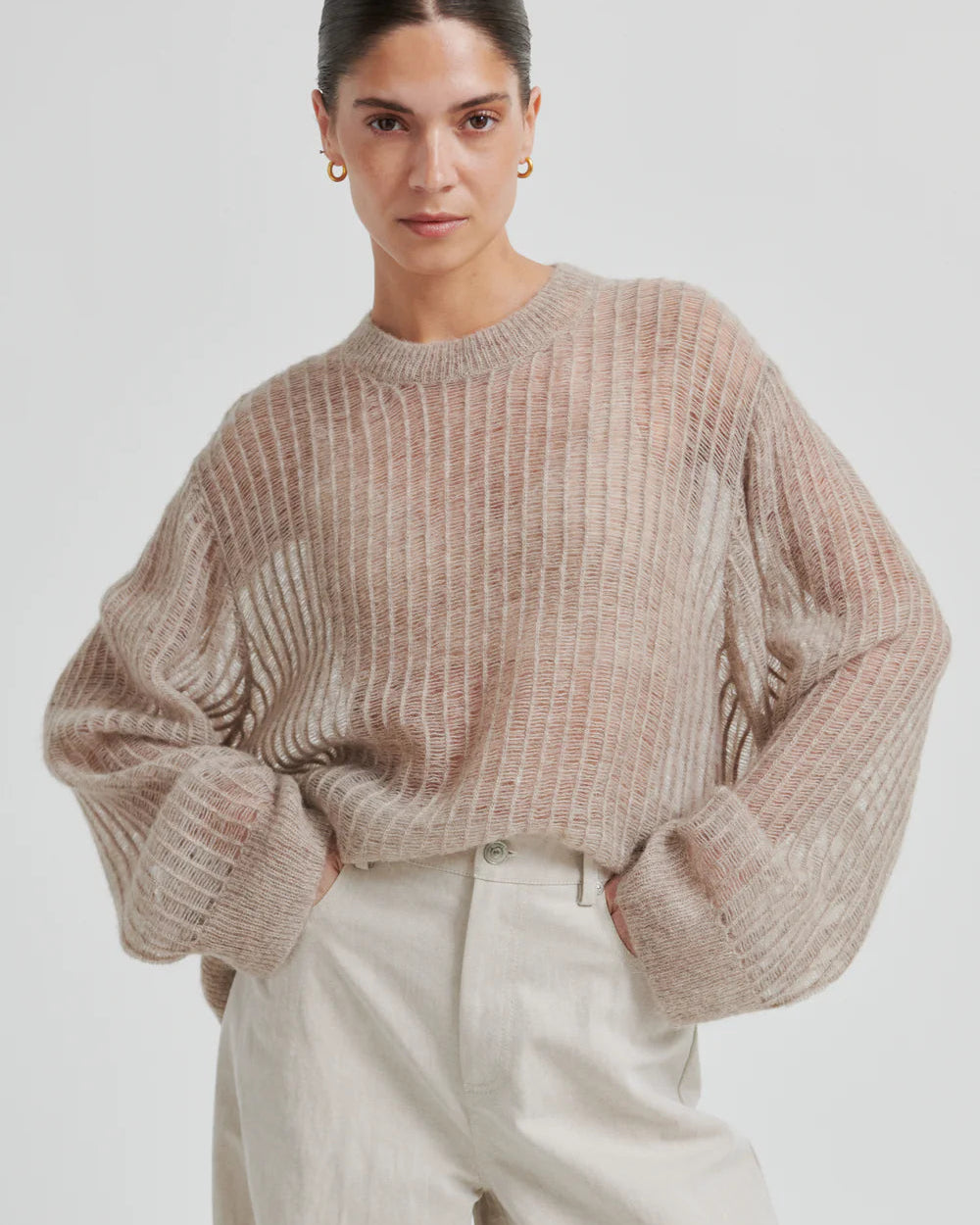 Second Female Georgina Knit O-Neck Truien & Vesten