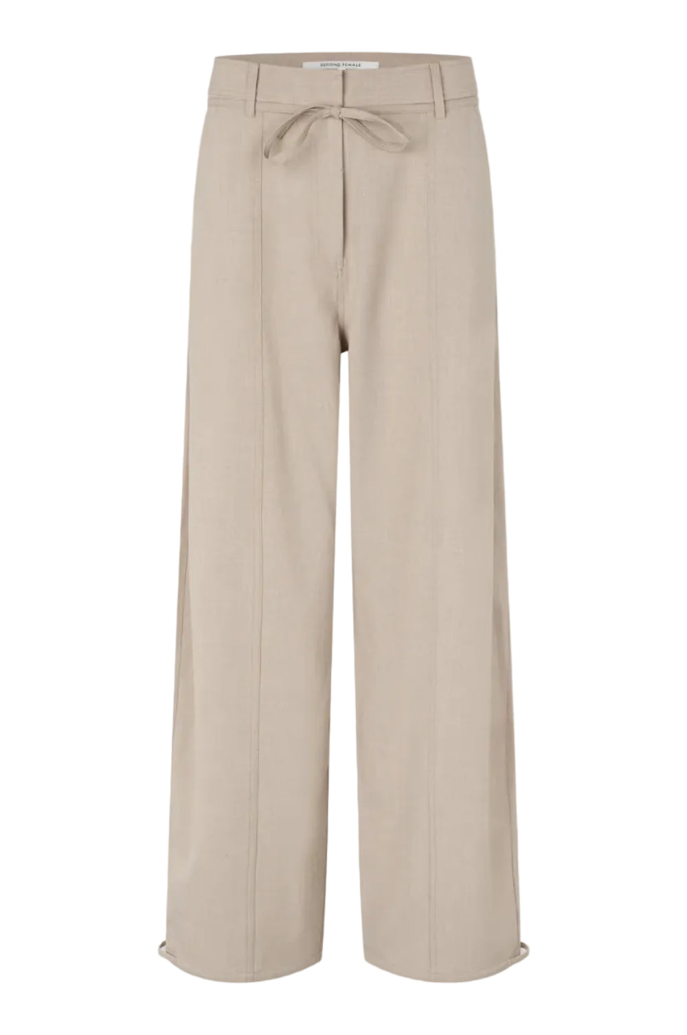 Second Female Zoie Cargo Trousers Light Beige Melange Broeken