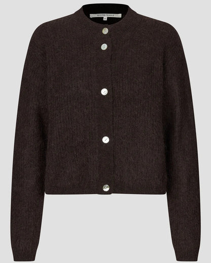 Second Female Andrea Knit Rib LS Cardigan