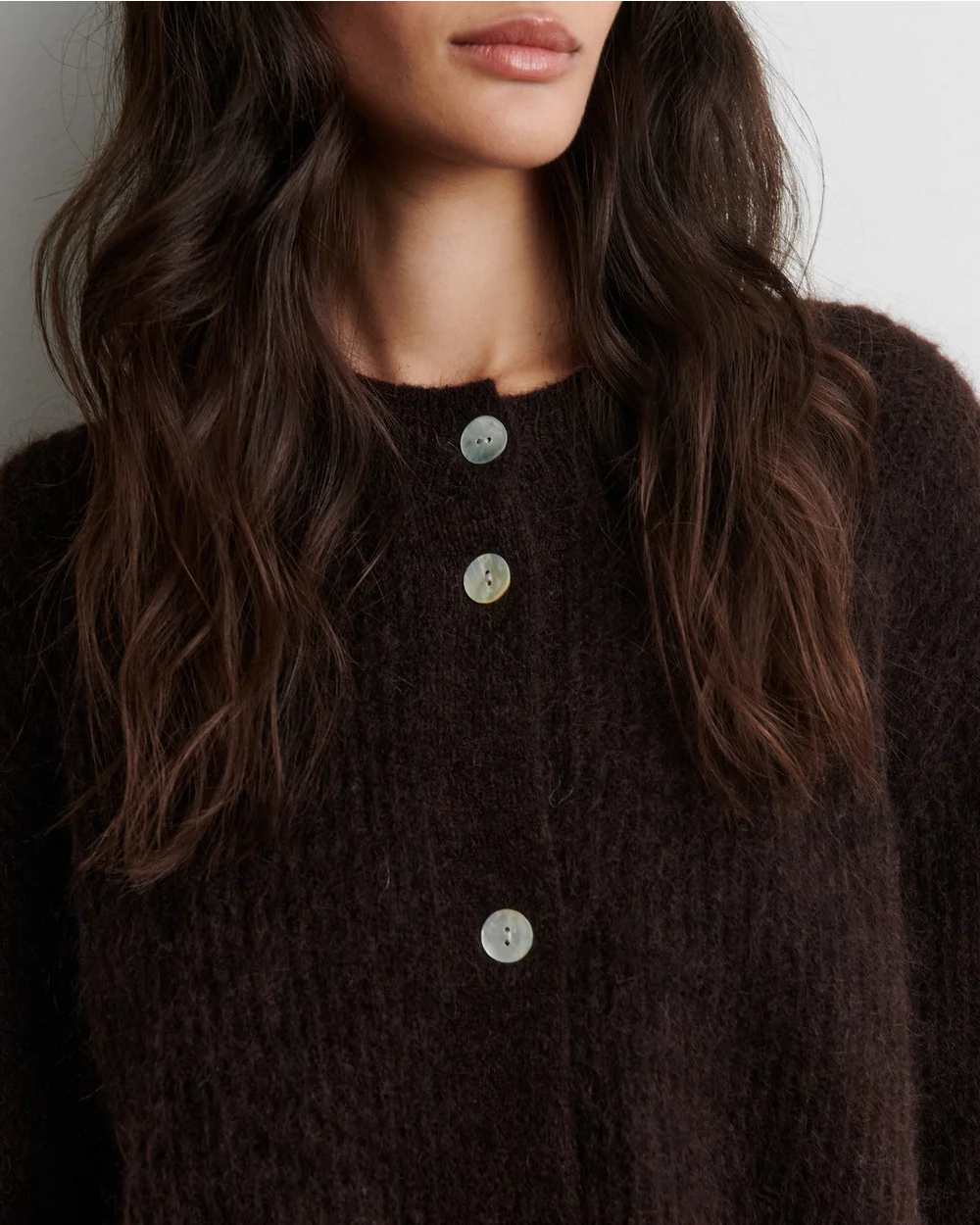 Second Female Andrea Knit Rib LS Cardigan