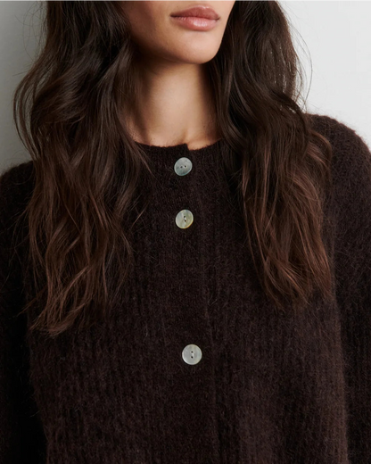 Second Female Andrea Knit Rib LS Cardigan
