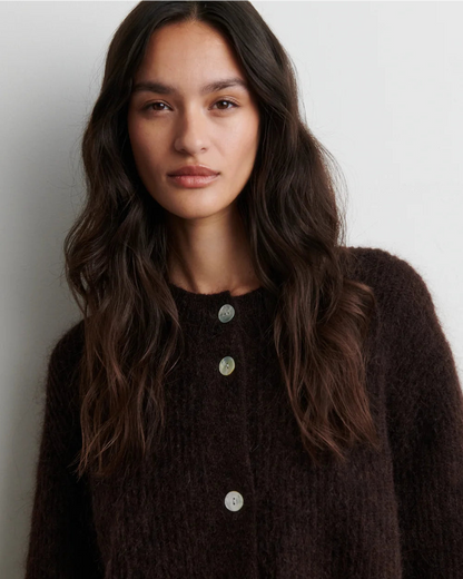 Second Female Andrea Knit Rib LS Cardigan