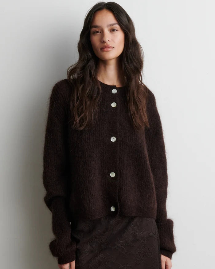 Second Female Andrea Knit Rib LS Cardigan