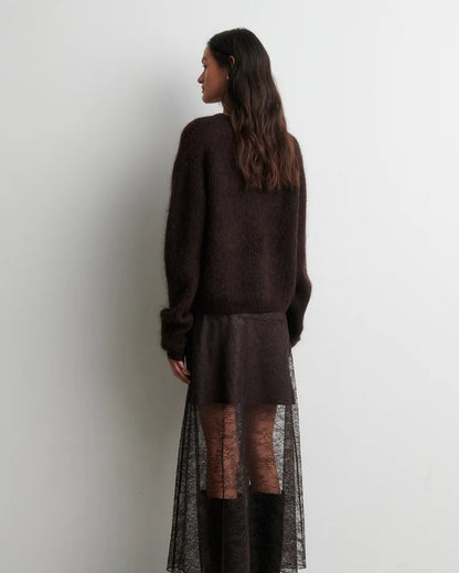 Second Female Andrea Knit Rib LS Cardigan
