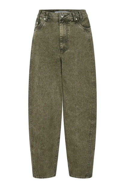 Second Female Jaye Denim Barrel Jeans Green Denim
