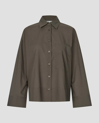 Second Female Lanna Blouse Black Olive