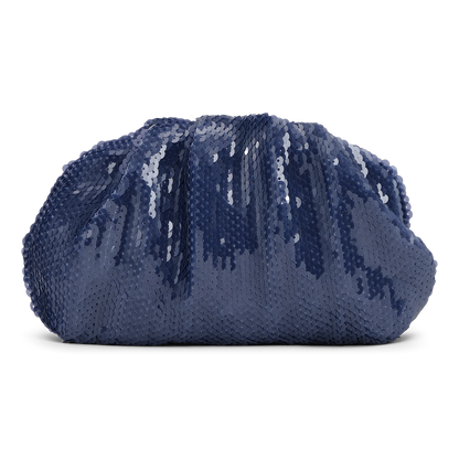 SUI AVA Sequin Clutch Denim Blue