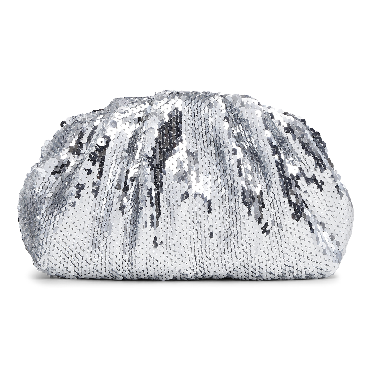 SUI AVA Sequin Clutch Silver