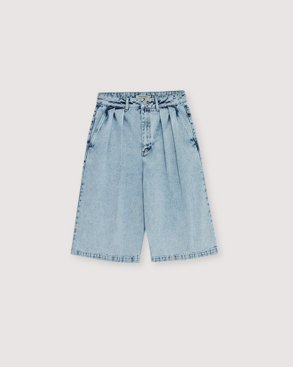 The New Society Bleach Denim Bermuda Broeken