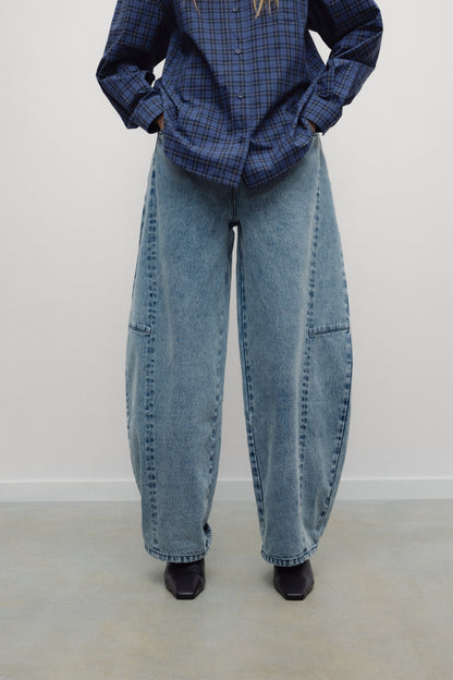 The New Society Barrel Jeans
